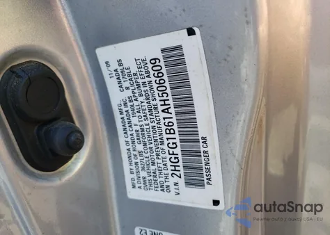 2010 Honda Civic Lx from USA, damaged, VIN 506609